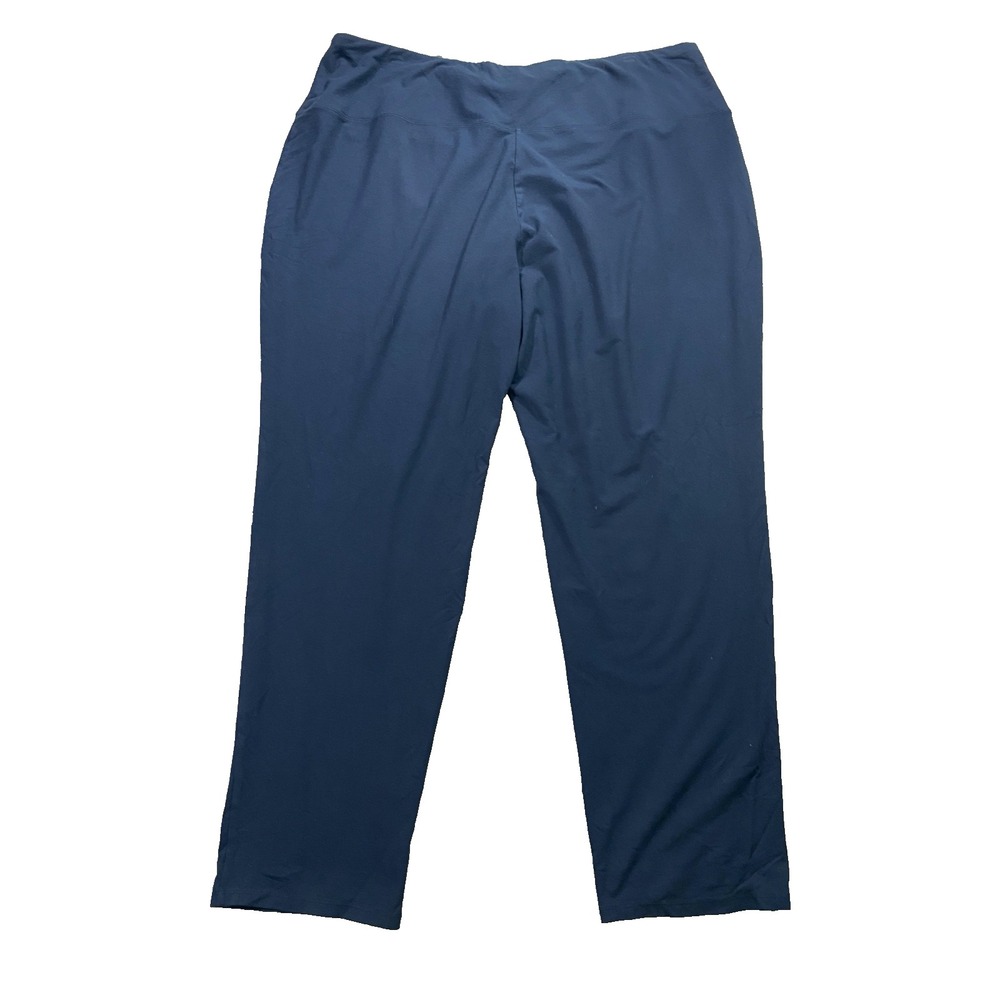 J. Jill Wearever Collection Smooth Fit Slim Leg Pants Size 3X Navy Blue‎